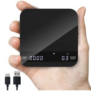 Coffee Scale with Auto Timing, Mini Rechargeable Espresso Scale with Timer, 2...